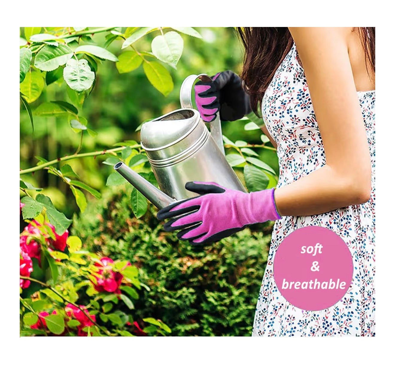 3 Pairs Gardening Gloves Superior Grip Durable Breathable Work Gloves