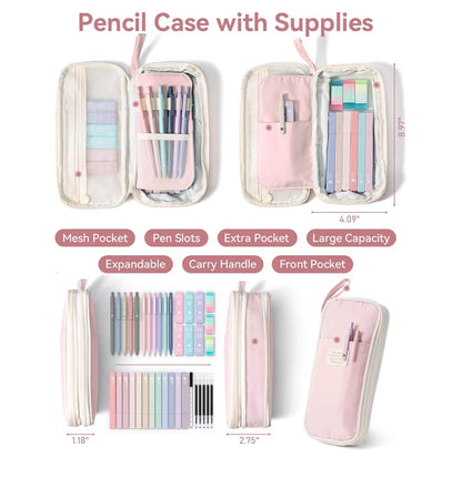 Four Candies 39 Piece Pencil Case Stationery Set