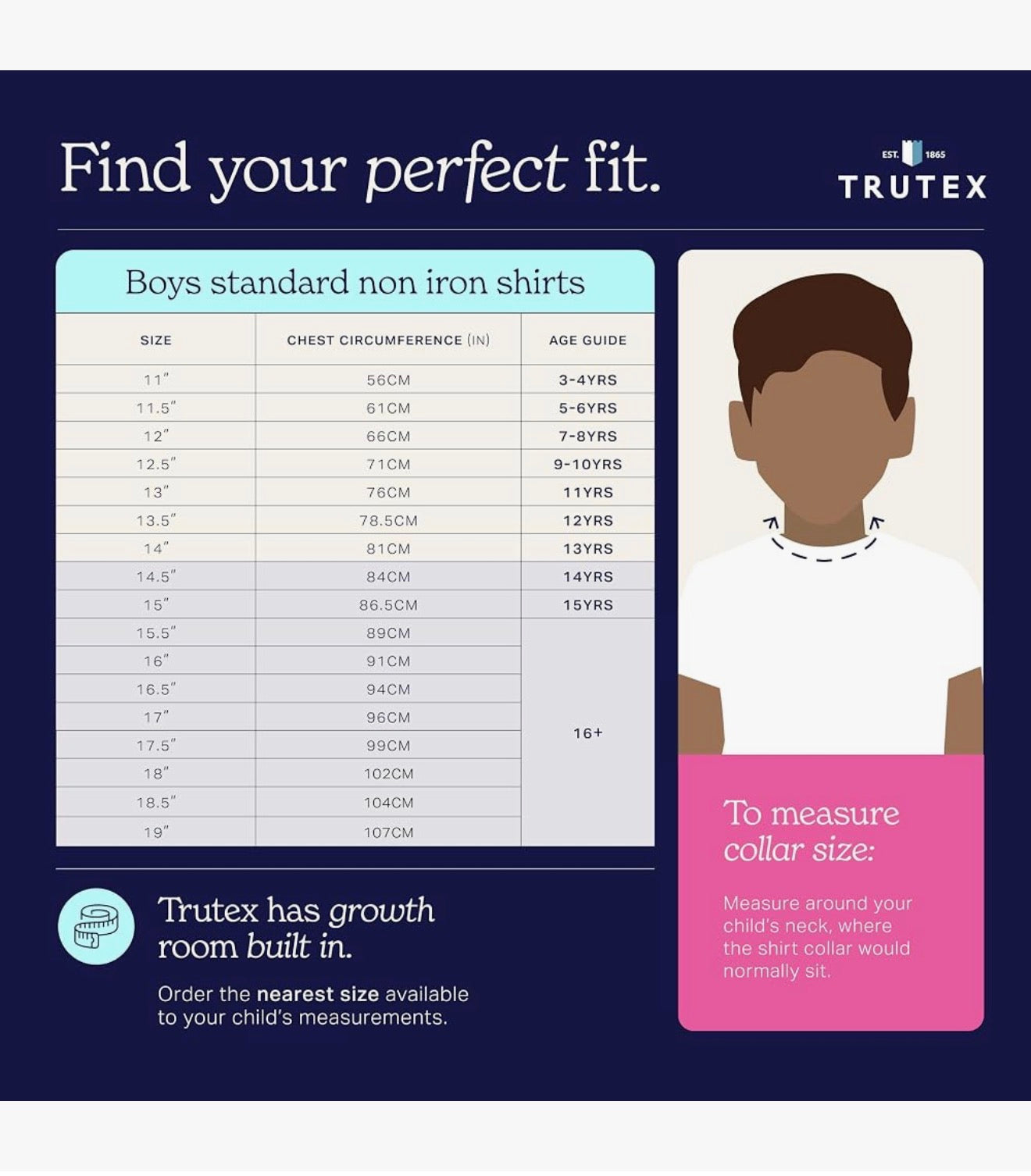 Trutex Boys’ White Short Sleeve School Shirts 2 Pack