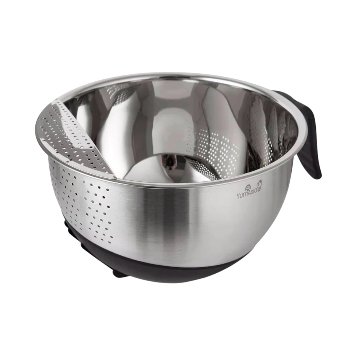 Yum Asia 304 Stainless Steel Rice Washing Bowl 22cm Silicone Base