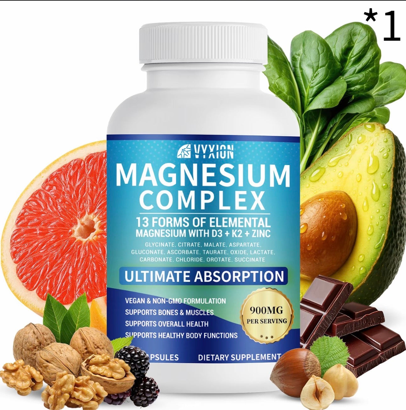 VYXION Magnesium Complex 900mg 90 Capsules