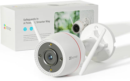 2K Outdoor Security Camera CCTV Wi-Fi Camera, 30M Colour Night Vision, AI Human Motion Detection, Two-Way Audio, Strobe & Siren Alert, IP67 Waterproof, 256GB SD Card/Cloud Storage (Outpro)