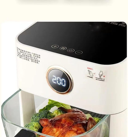 Air Fryer, Smart Digital 4L Electric Oven with Touch Screen 1200W - Rapid Air Circulation for Baking, Roasting, Grilling, Dehydrating