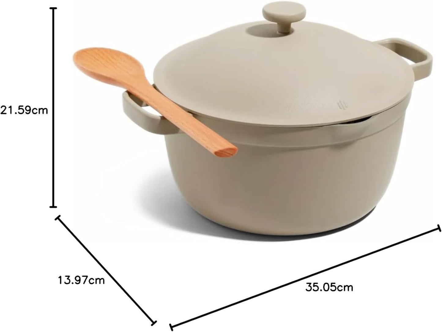 Perfect Pot - 5.2 L. Nonstick Ceramic Sauce Pan with Lid | Versatile Cookware for Stovetop and Oven | Steam, Bake, Braise, Roast | PTFE and Pfoa-Free | Toxin-Free, Easy to Clean | Steam