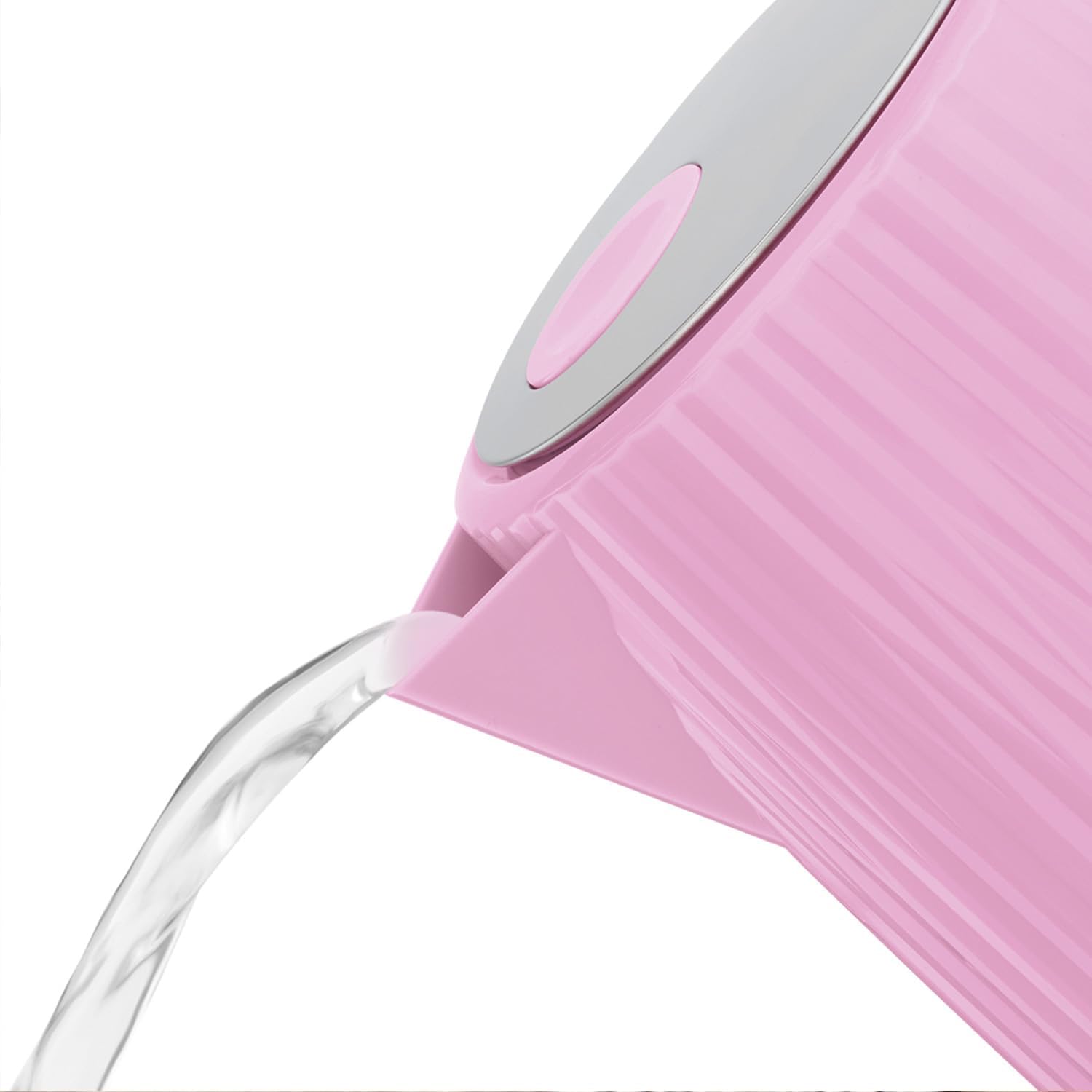 Russell Hobbs Electric Kettle (Hot Water, Tea or Coffee, 1.7L, Push to Open Lid, Perfect Pour Spout, Removable Washable Filter, Illuminated Switch, Chrome Accents, Raspberry, 3000W) Eden 27362