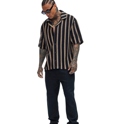 Peyton Textured Shirt Black Combo