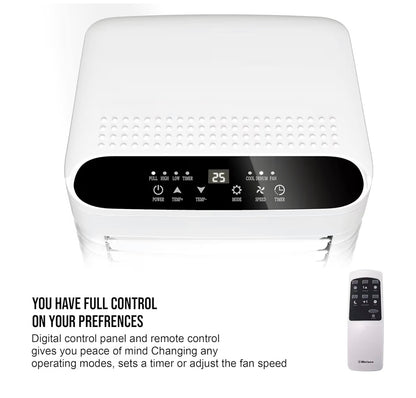 9000 BTU Portable Air Conditioner 4 in 1 with Dehumidifier, Fan, Sleep Mode and Remote Control
