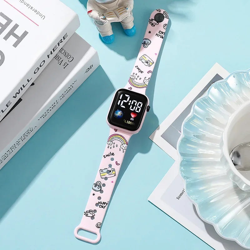 Disney Anime Figures Stitch Watches Children Wrist Strap Sports Intelligent Wristwatch Waterproof Kids Toys Electronic Bracelet