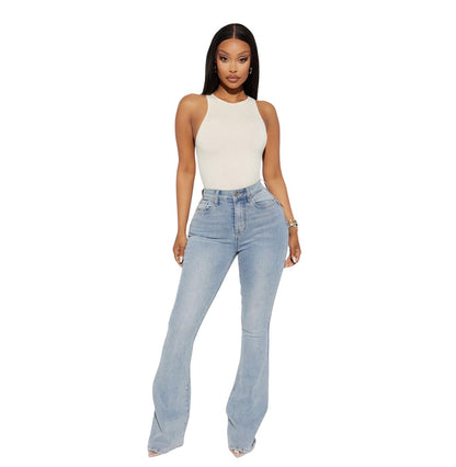 San Diego Sculpting Stretch Flare Jeans Light Wash