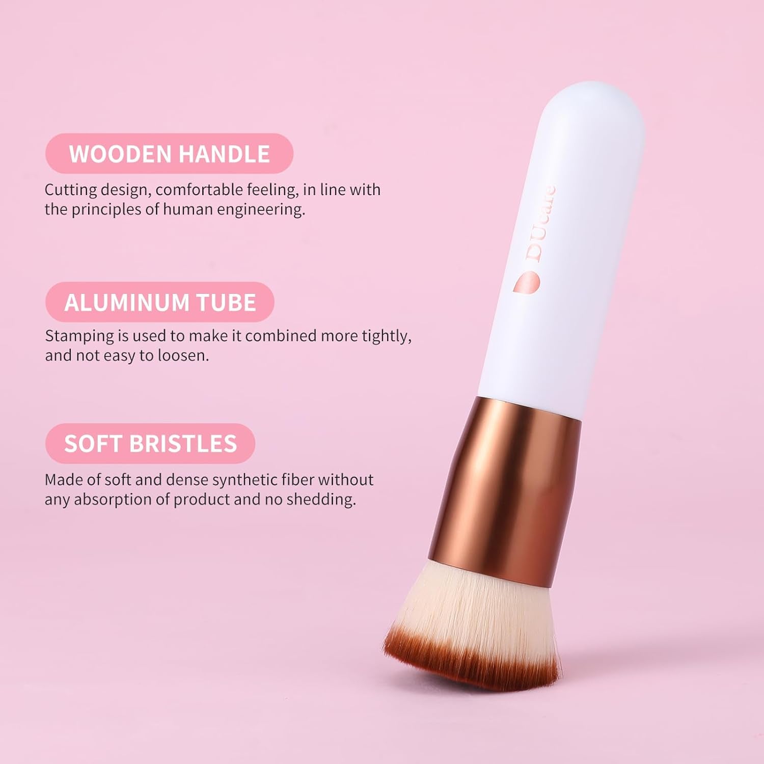 Foundation Brush Kabuki Make up Brush Flat Top Makeup Brushes Perfect for Blending Liquid, Cream or Flawless Powder Cosmetics - Buffing, Stippling, Concealer