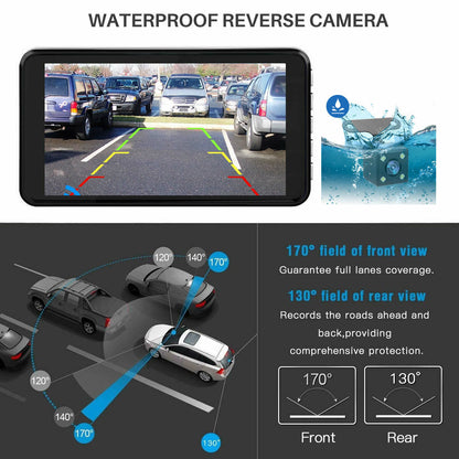 HD 1080P Front and Rear Car Dash Camera with Night Vision and 32GB SD Memory Card