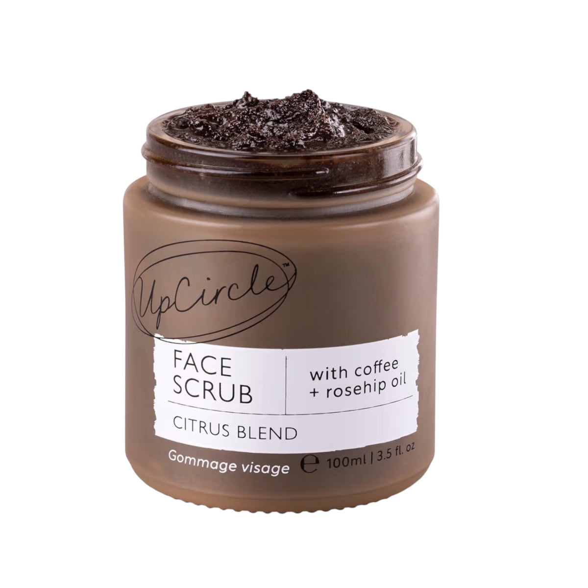 UpCircle Coffee Face Scrub Citrus Blend 100ml | Vegan Exfoliator for Normal & Dry Skin