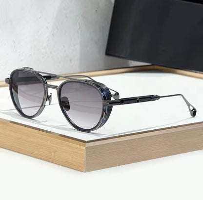 MAYB-PADKYLOB Luxury Round Metal Sunglasses