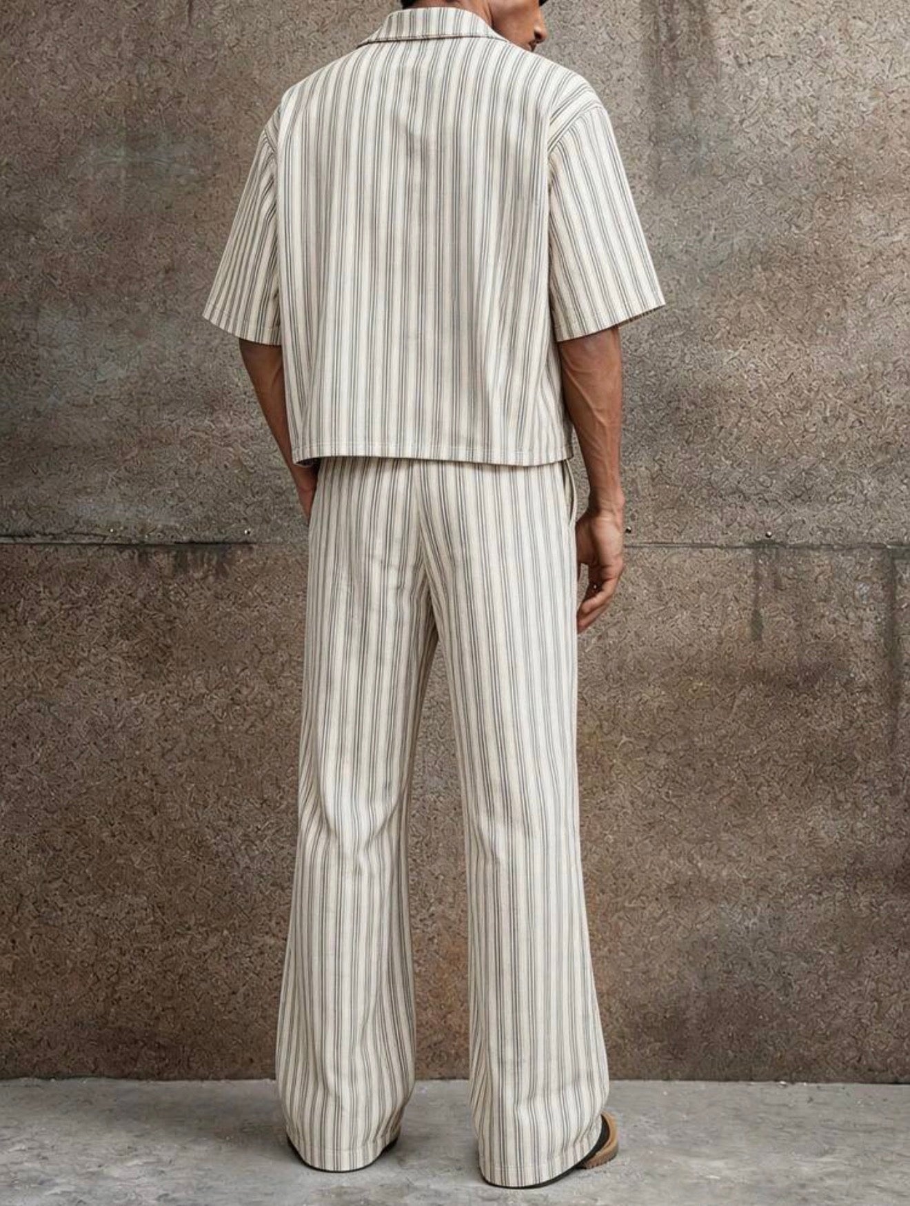 Men’s 2 Piece Striped Summer Outfit Set