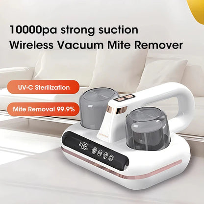 New Mattress Vacuum Mite Remover Cordless Handheld Cleaner Powerful Suction for Cleaning Bed Pillows Home Supplies