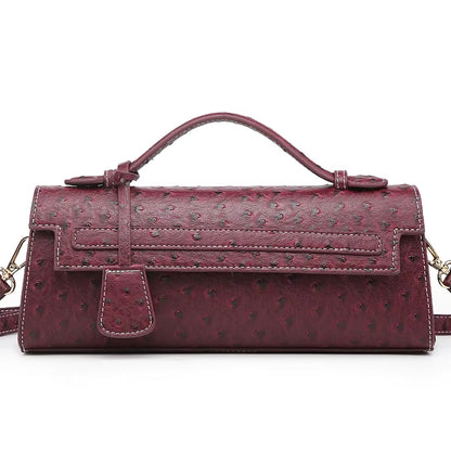 Hot Brand Design Ostrich/Snake Print Women Bag Handbag Ladies Handbags Fashion Luxury Brands Women'S Long Handbags Shoulder Bags