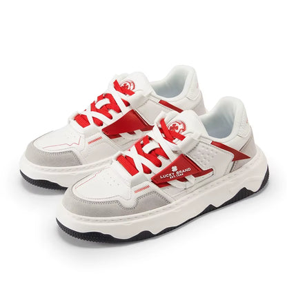 Genuine Leather Men Casual Shoes Brand Mens Board Shoes Sneakers Lace-Up Vulcanized Shoes for Men Breathable Zapatillas Hombre