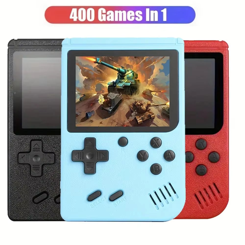 2.4-Inch LCD Screen Retro Handheld Video Game Console with 400 Built-In Games - Portable Mini Gaming Device for Christmas Gifts