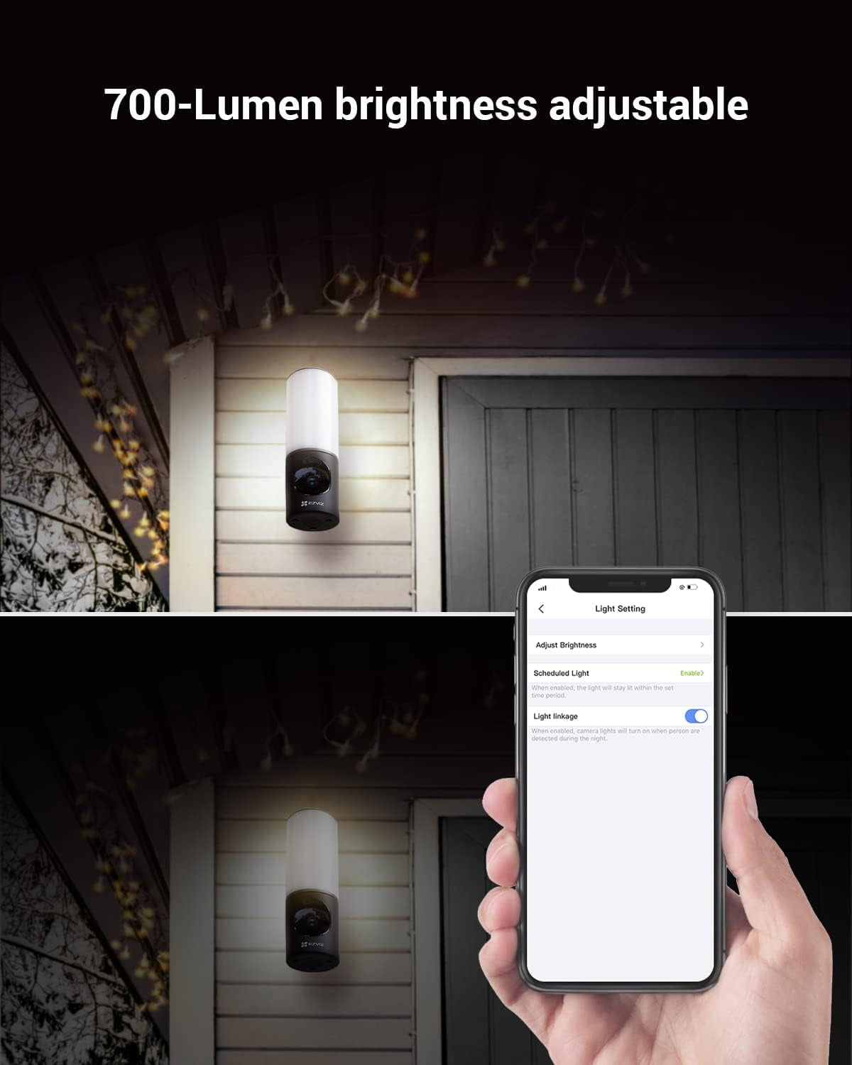 2.5K Floodlight Camera Hardwired, Outdoor Security Camera, No Monthly Fee, 32GB Built-In Storage, Human Detection, 700-Lumen Colour Night Vision, 2.4G Wi-Fi Home CCTV System, Alexa/Google (LC3)