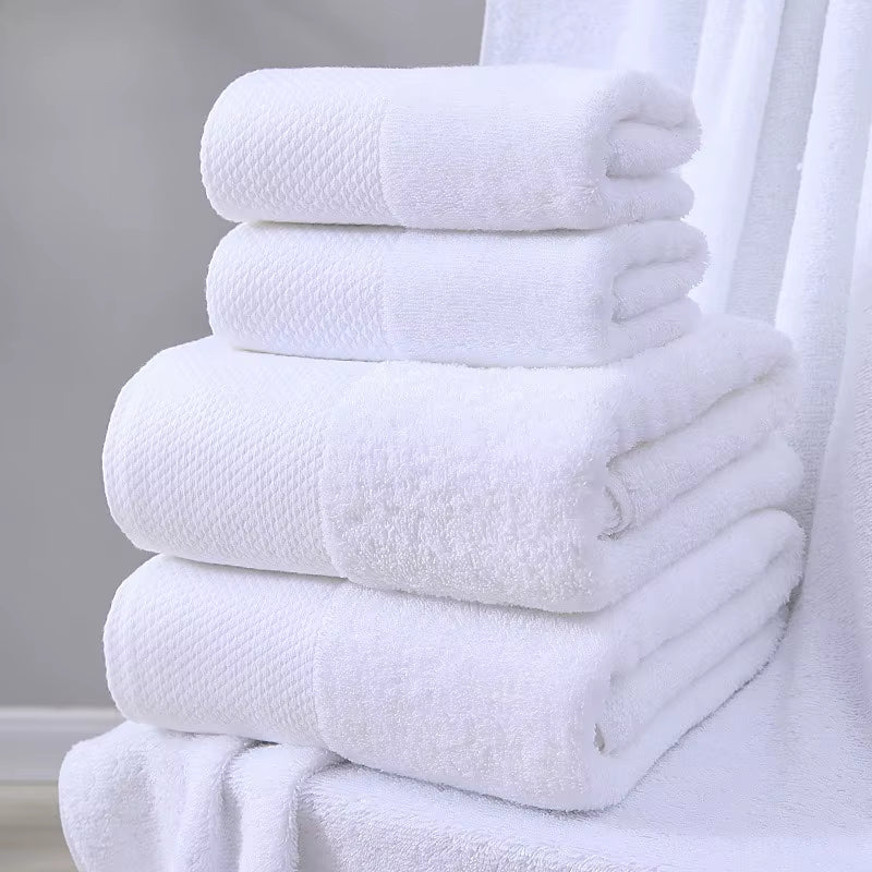 White Soft Cotton Fabric Face Towel Hotel Bath Towel Wash Cloths Hand Towels Portable Multifunctional Cleaning Towel