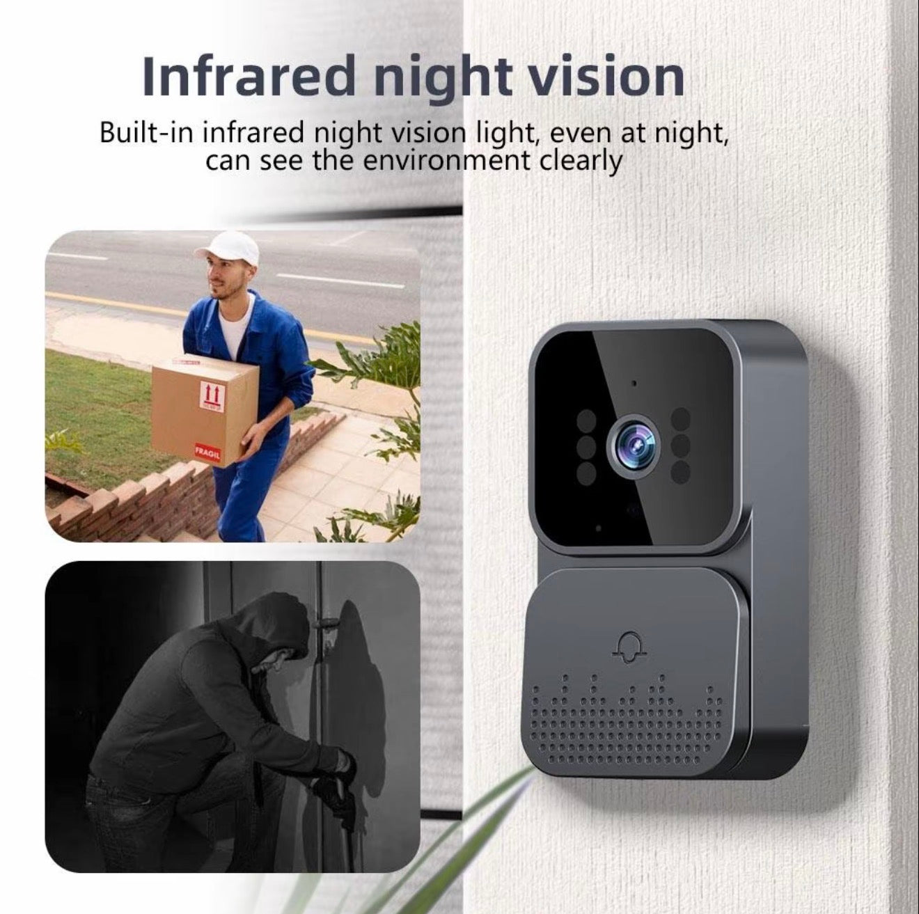 Video Doorbell Camera UK No Subscription Fees Smart Security