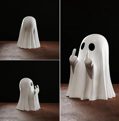 2-Piece Funny Middle Finger Ghost Halloween Decorations