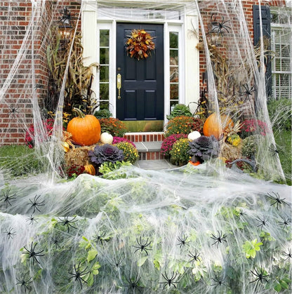 Halloween Spider Web Decorations 200g with 40 Plastic Spiders | Minja Superstore