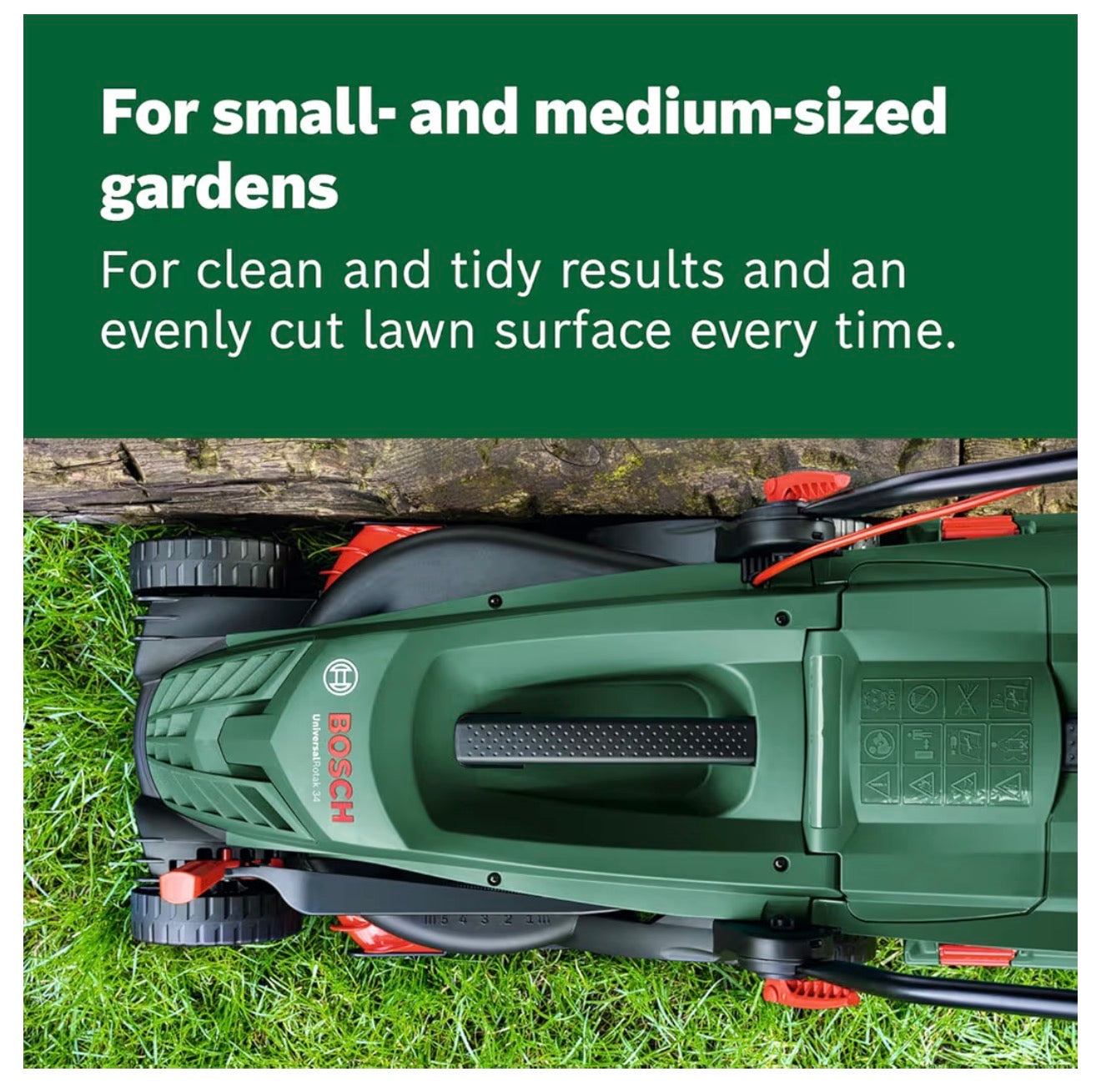 Bosch UniversalRotak 34-410 Corded Lawnmower 230V 34cm Cutting Width