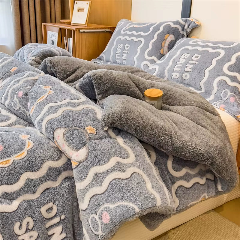 Lamb Fleece Blanket Winter Super Warm Quilt Autumn Spring Bedding Milk Fleece Comforter 5Kg Thickened Dormitory Single Double