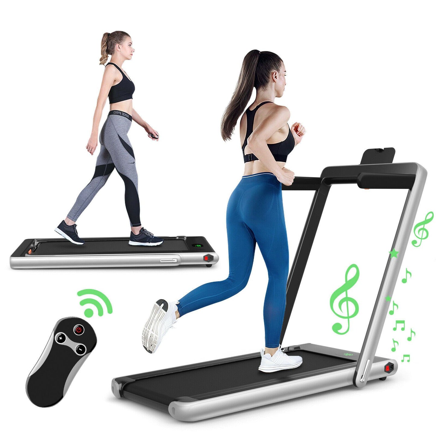 Folding Electric Treadmill with Bluetooth Connectivity (1-12 KPH)