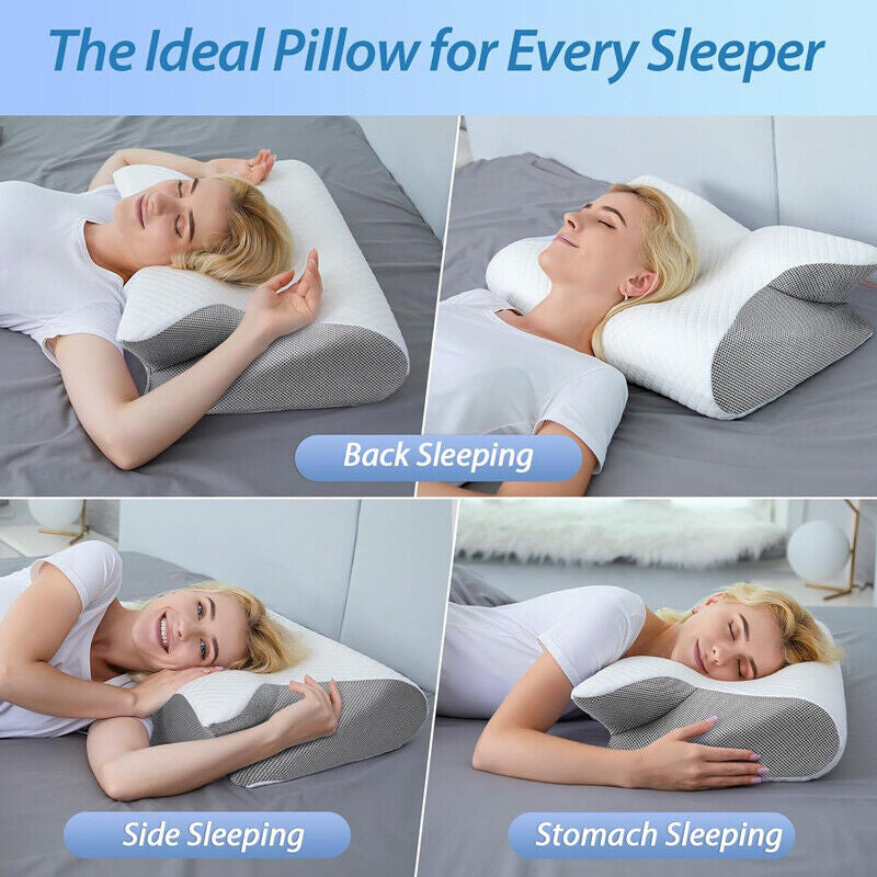 Butterfly-Shaped Memory Foam Neck Pillow for Enhanced Sleep Comfort with Slow Rebound Technology