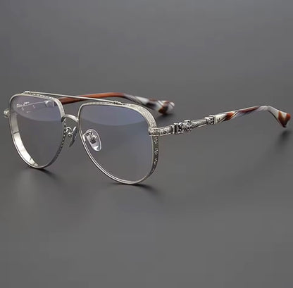 New Male and Female Pilot Glasses Frame Outdoor Leisure Brand Design High Quality Fashion Luxury Optical Prescription Eyeglass