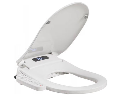 HOROW Smart Electronic Bidet Seat - Heated Toilet Seat with Temperature Control, Built-in Dryer & Night Light, with Water Filter, Soft Close & Removable Self-Cleaning Nozzle
