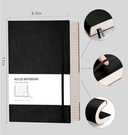RETTACY A4 Lined Notebook 320 Pages 100 GSM