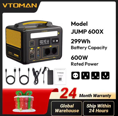 VTOMAN Jump 600X 299Wh 600W LiFePO₄ Portable Power Station