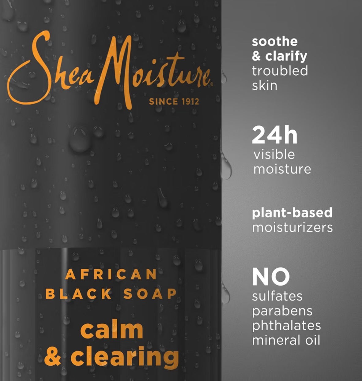 SheaMoisture African Black Soap Body Wash 18 oz | Calm & Clearing Cleanser