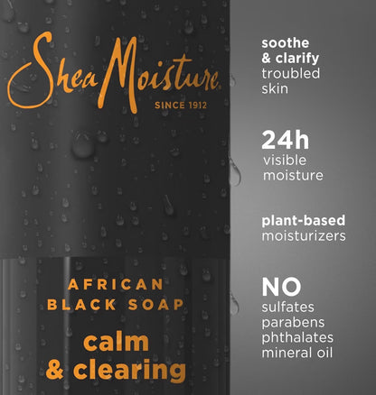SheaMoisture African Black Soap Body Wash 18 oz | Calm & Clearing Cleanser
