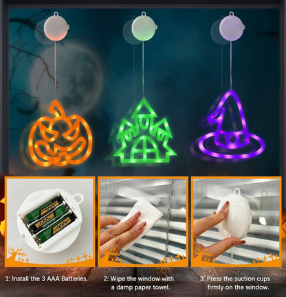 Jsdoin 3-Pack Halloween Window Lights | Minja Superstore
