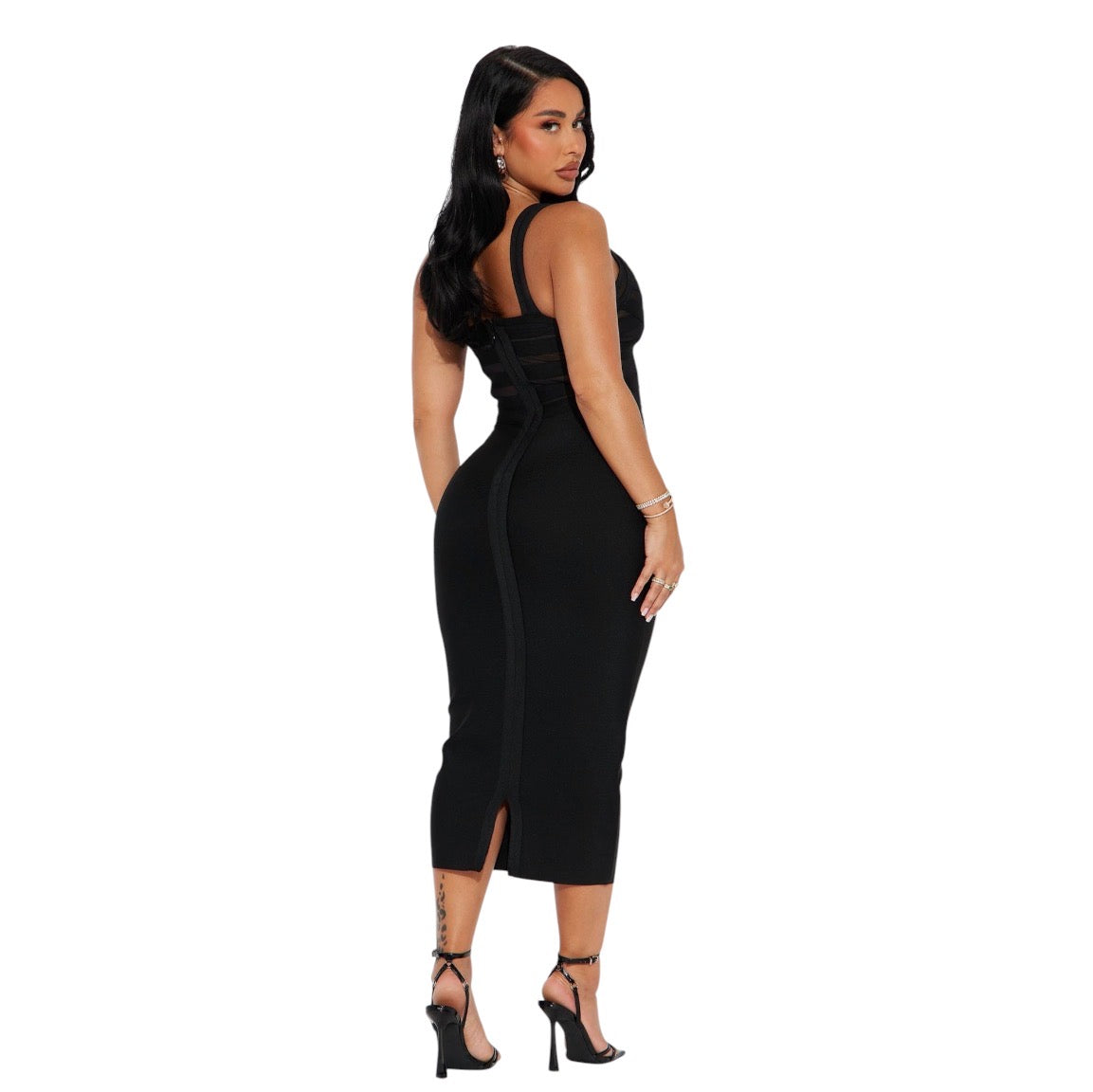Cassidy Bandage Midi Dress Black