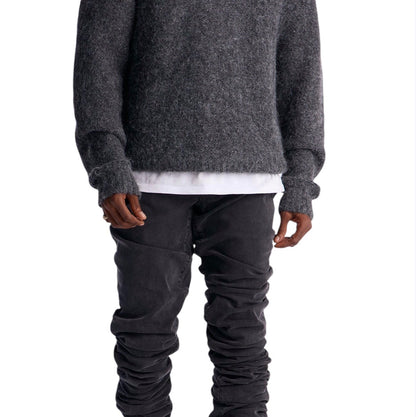 Ultra Stacked Skinny Flare On Scene Jean Black Wash