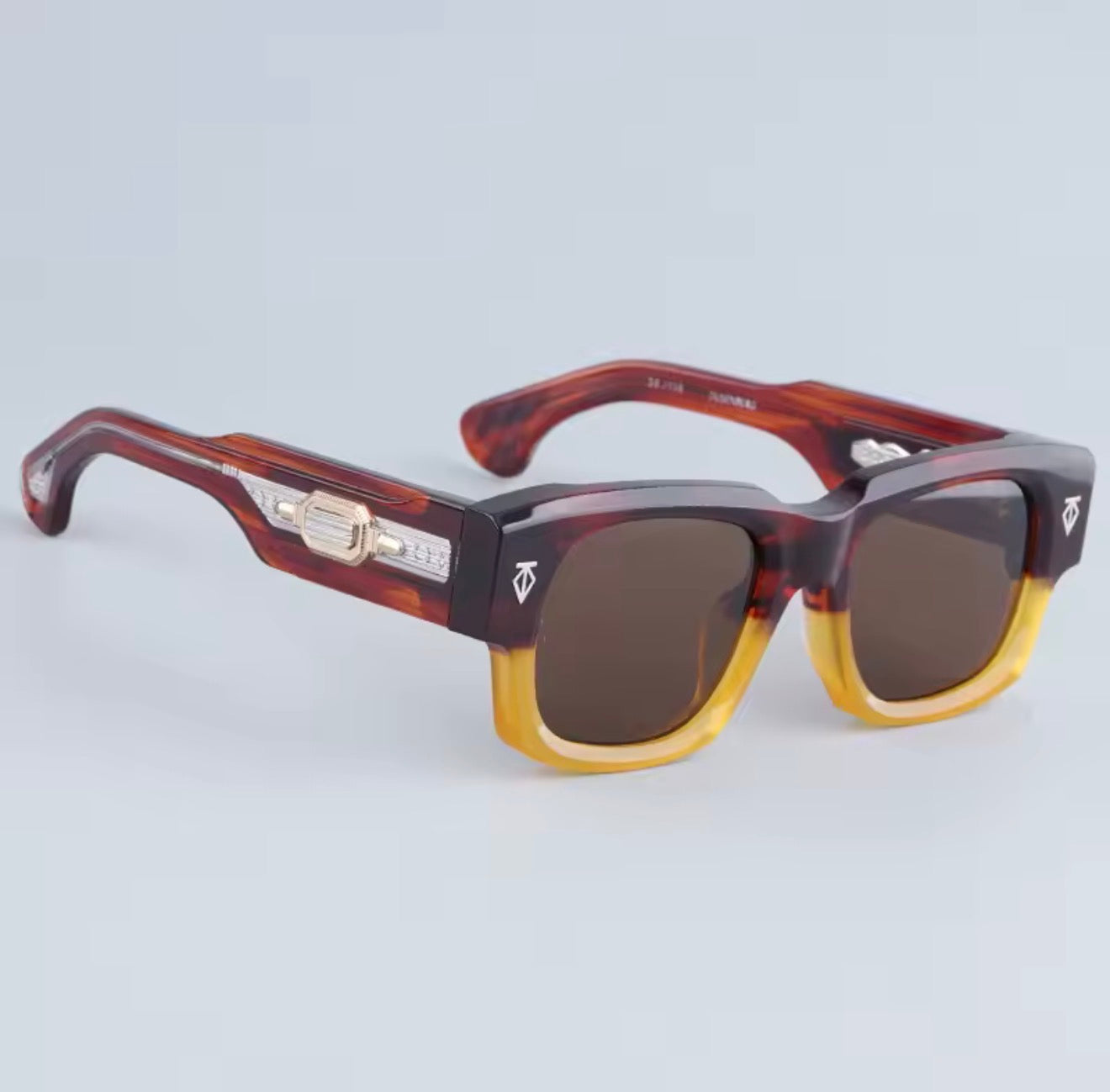 Dusenberg Thick Heavy Acetate Sunglasses High Quality Men and Women Fashion High Street Designer Uv400 Eyeglasses with Case