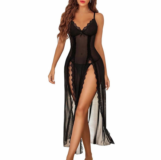 Avidlove Women’s Lace Babydoll Chemise Mesh V-Neck Nightdress