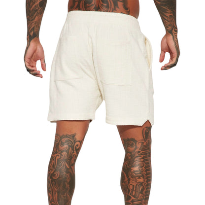 Dean Textured Shorts Cream