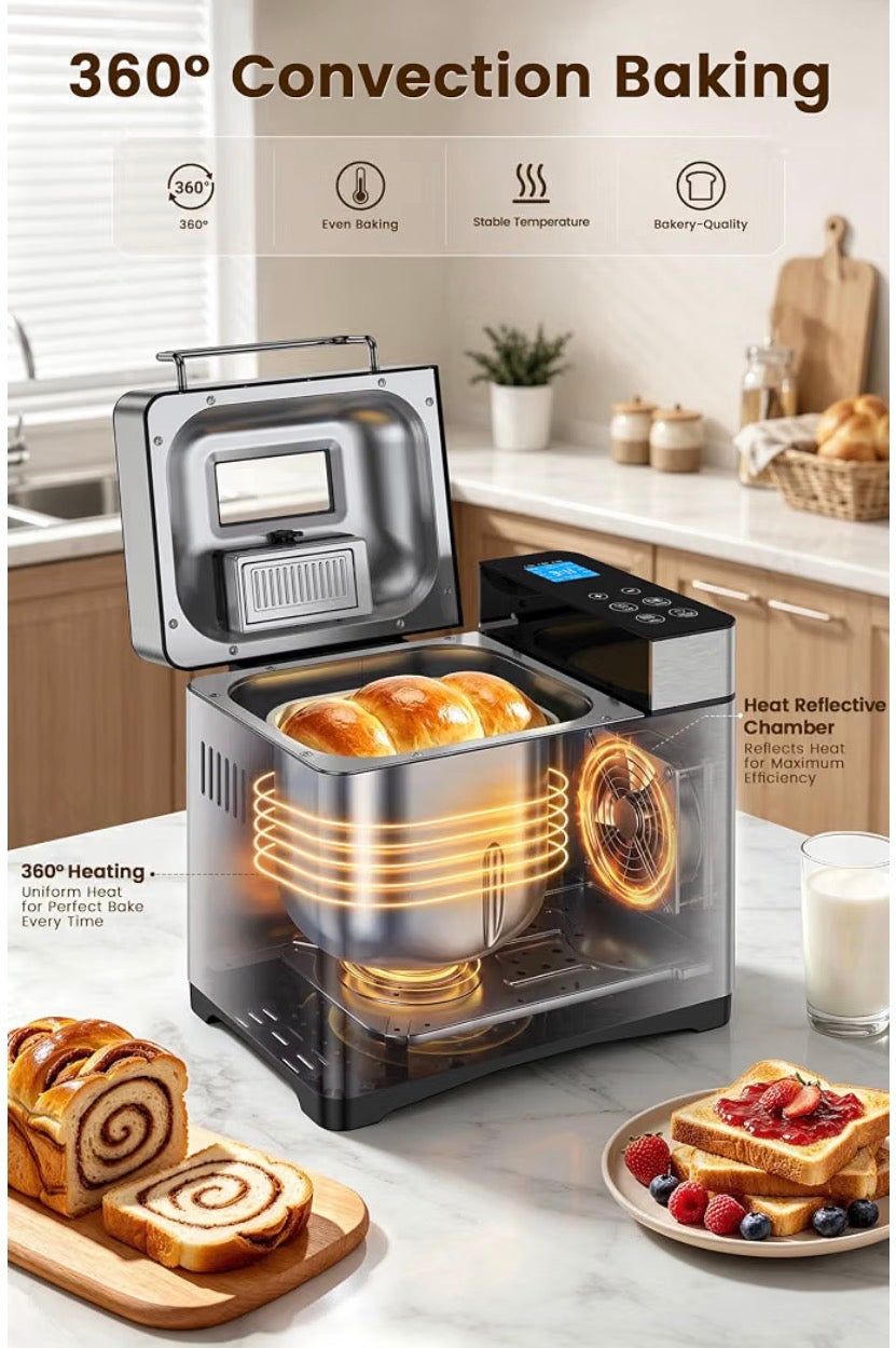 2.2LB Bread Maker Machine 710W | 17 Programmes & Ceramic Pan