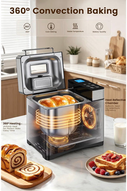 2.2LB Bread Maker Machine 710W | 17 Programmes & Ceramic Pan