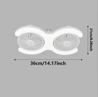 E27 E26 Screw Base LED Ceiling Fan Light with Remote