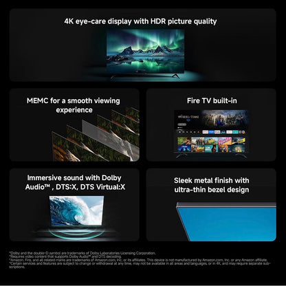 Xiaomi TV F 43” 4K UHD Smart TV | Fire TV, Alexa & HDR10