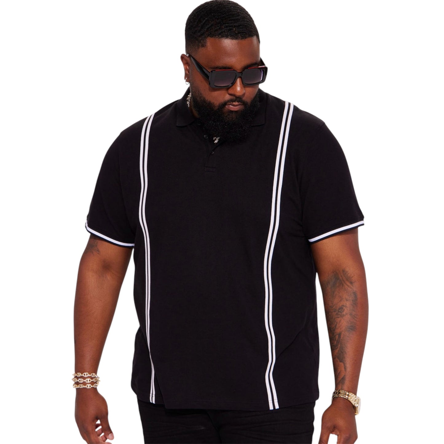 Strikeout Short Sleeve Polo Black