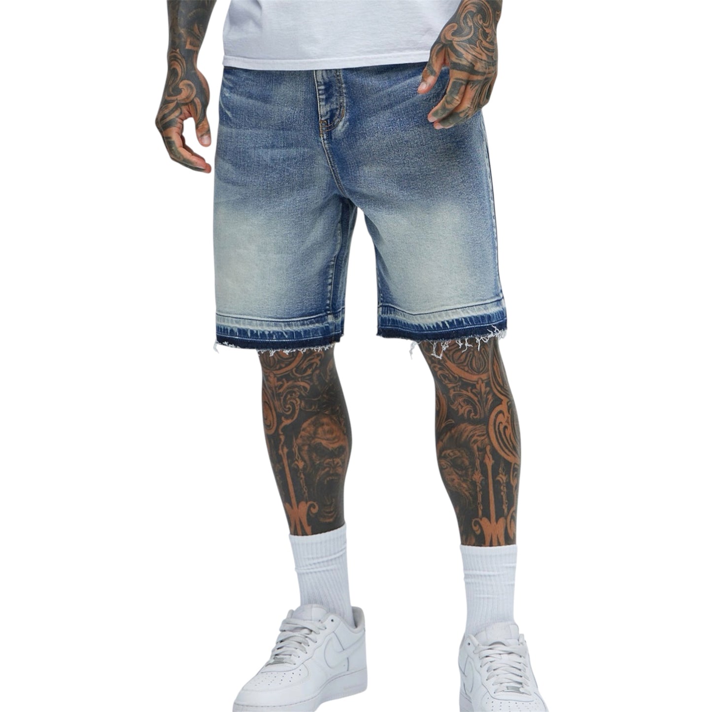 Run Around Relaxed Denim Shorts Medium Wash