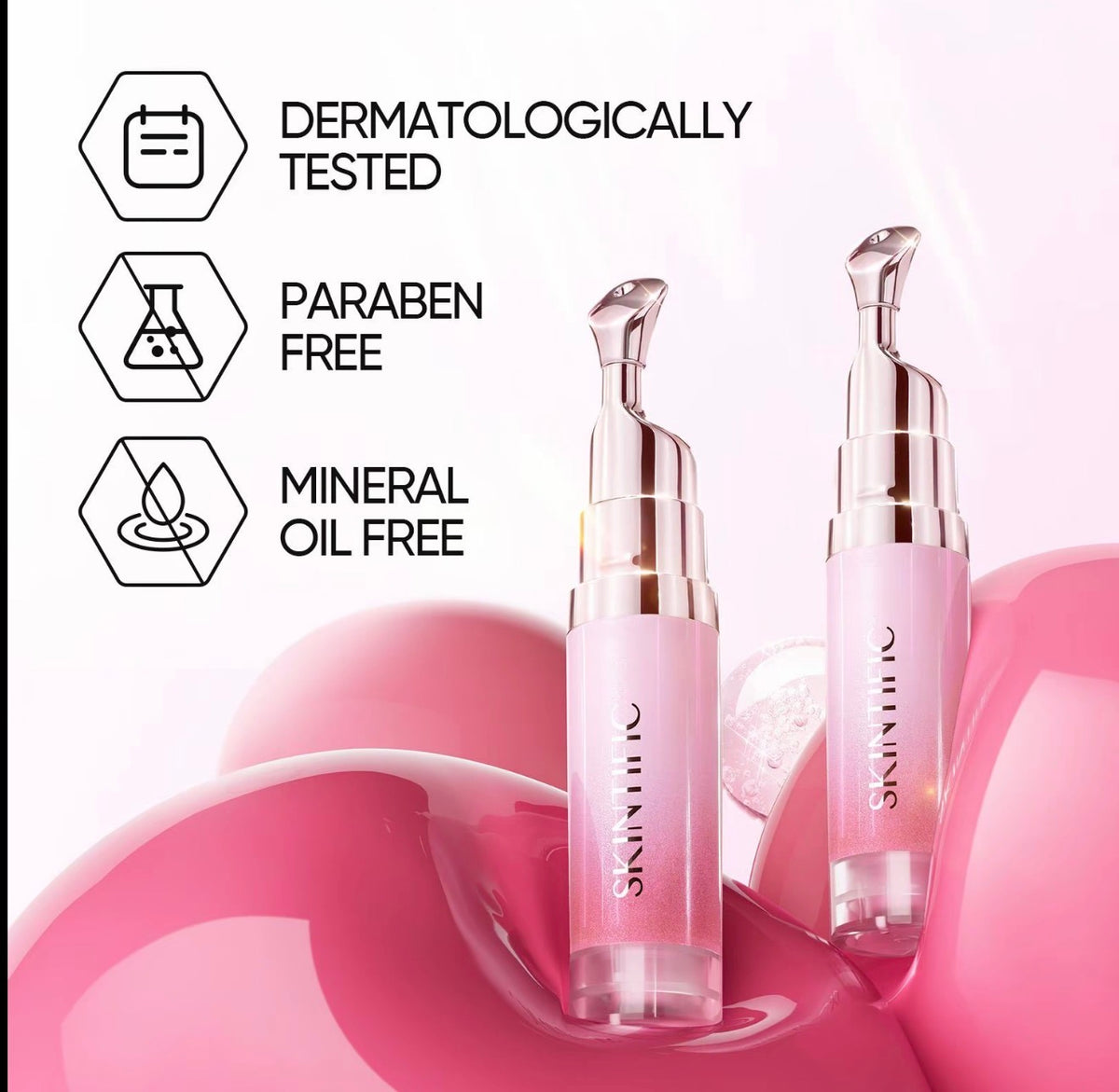 SKINTIFIC Hydrating Brightening Lip Serum | Hyaluronic Acid & Peptides